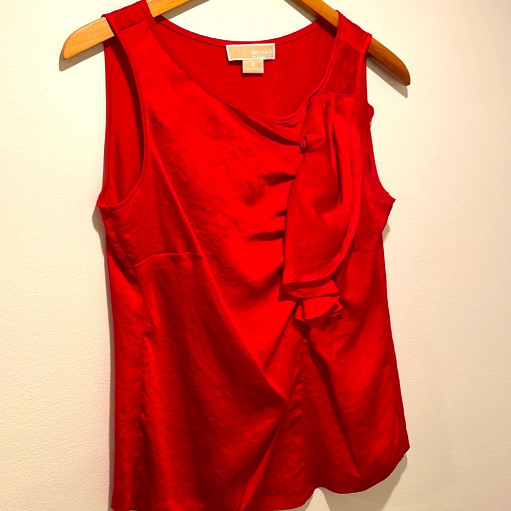 Michael Kors Red Sleeveless Blouse Size 6